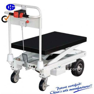 Electric Foot Pump Scissor Lift Table For Materials Handling