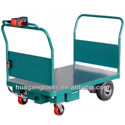 HG-102 Motor Double Handles Platform utility cart For Materials Handling