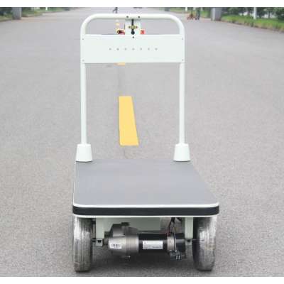 Electric Flatbed Trolley With Big Wheels For Transportation